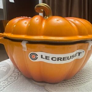 SOLD OUT EVERYWHERE Le Creuset Pumpkin Dutch Oven in Marronnier with Gold Knob